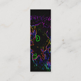 Neon Glow Cat Bookmark Mini Visitkort