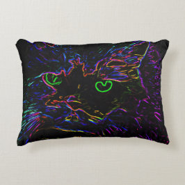 Neon Glow Cat Prydnadskudde