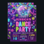 Neon Glow Dance Party från Dance Party-inbjudan Inbjudningar<br><div class="desc">Glow Dance Party-inbjudan. Alla utformningar är © PIXEL PERFECTION PARTY LTD</div>