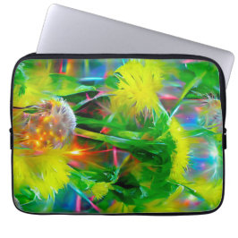 Neon Glow Dandelions i Dream Garden Laptop Fodral
