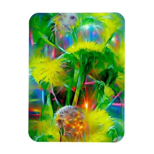 Neon Glow Dandelions i Dream Garden Magnet (Vertikal)