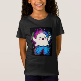 Neon Glow Ghost Kids's Costume T Shirt