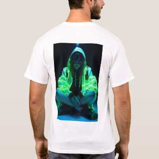 Neon Glow-in-the-Mörk Girl Cinematic Self-Illumina T Shirt