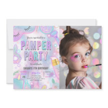 Neon Glow Pamper Spa Party Birthday Photo