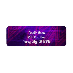 Neon Glow PARTY Födelsedags Klubbadressetiketter Returadress Etikett