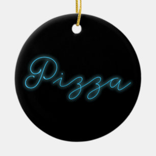Neon Glow Pizza Julgransprydnad Keramik