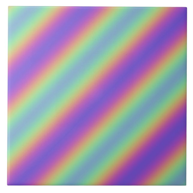 Neon Glow Rainbow Rand keramisk Tile Kakelplatta (Framsidan)