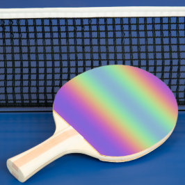 Neon Glow Rainbow Rand Ping Pong Paddle Pingisracket