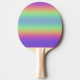 Neon Glow Rainbow Rand Ping Pong Paddle Pingisracket