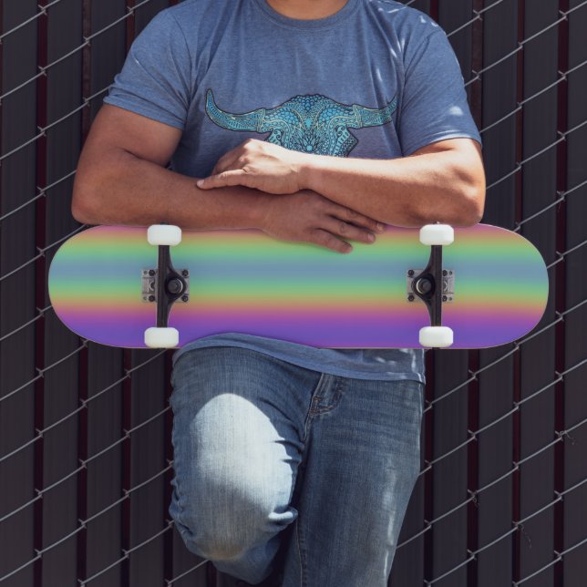 Neon Glow Rainbow Rand Skateboard (Utomhus 3)
