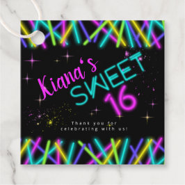 Neon Glow Stick Sweet 16 Namn ID760 Gåvor Etiketter