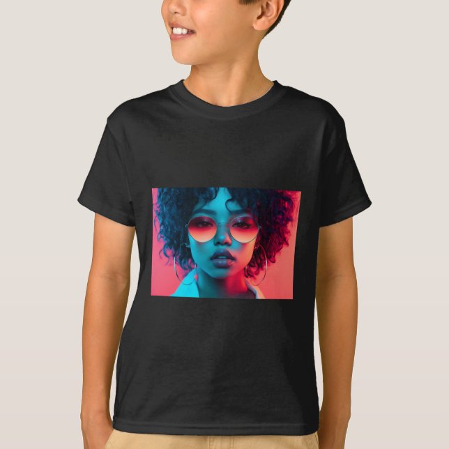 Neon Glow Sticker T Shirt (Framsida)