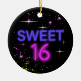 Neon Glow Sweet 16 ID760 Julgransprydnad Keramik