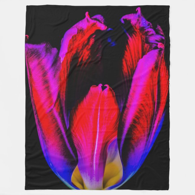 Neon Glow Tulip Fleecefilt (Framsidan)