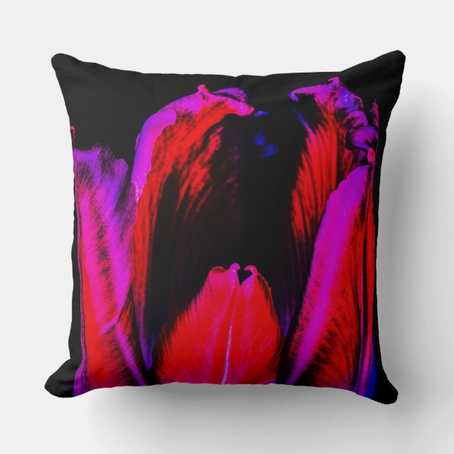 Neon Glow Tulip Kudde (Framsida)