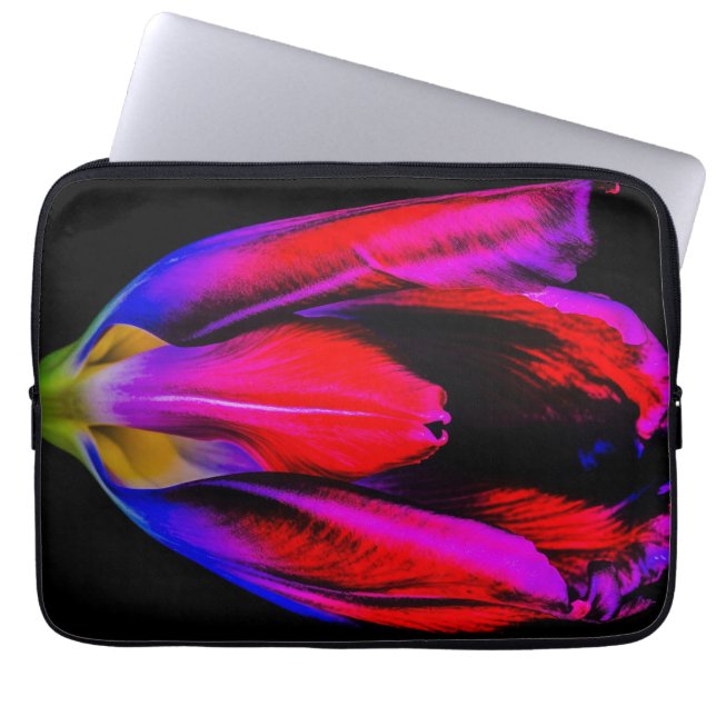 Neon Glow Tulip Laptop Fodral (Framsidan)