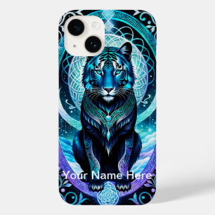 Neon Glowing Tiger mystisk och eterisk