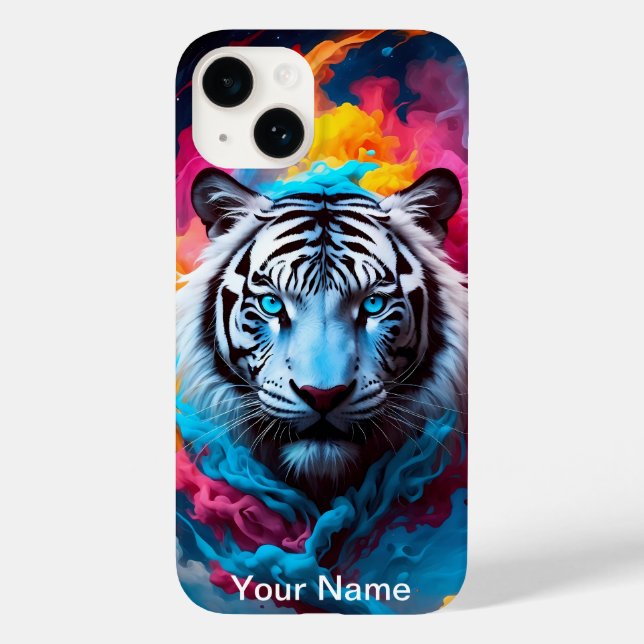 Neon Glowing Tiger mystisk och eterisk (Baksida)