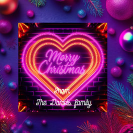 Neon God jul Inbjudningar