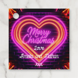 Neon God Jul Personlig Gåvor Etiketter