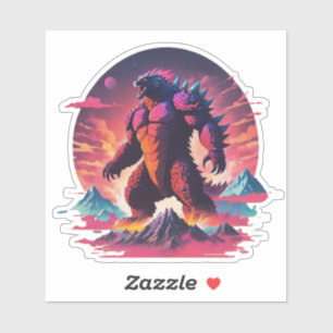 Neon Godzila i norr Klistermärken
