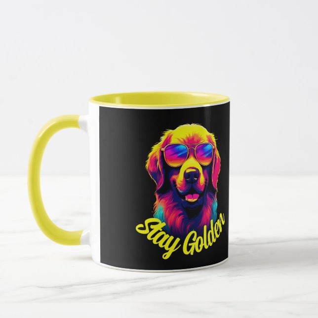 Neon Golden Retriever Mugg (Vänster)