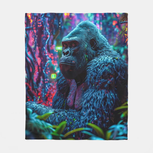 Neon Gorilla Fleecefilt (Framsidan)