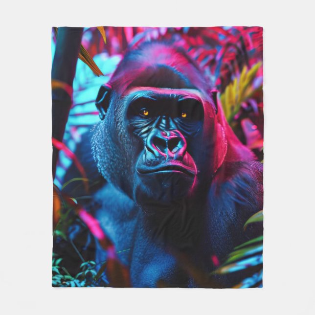 Neon Gorilla Fleecefilt (Framsidan)