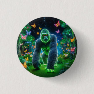 Neon Gorilla i natt Knapp