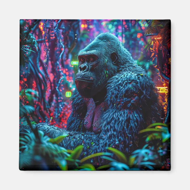Neon Gorilla Magnet (Framsidan)