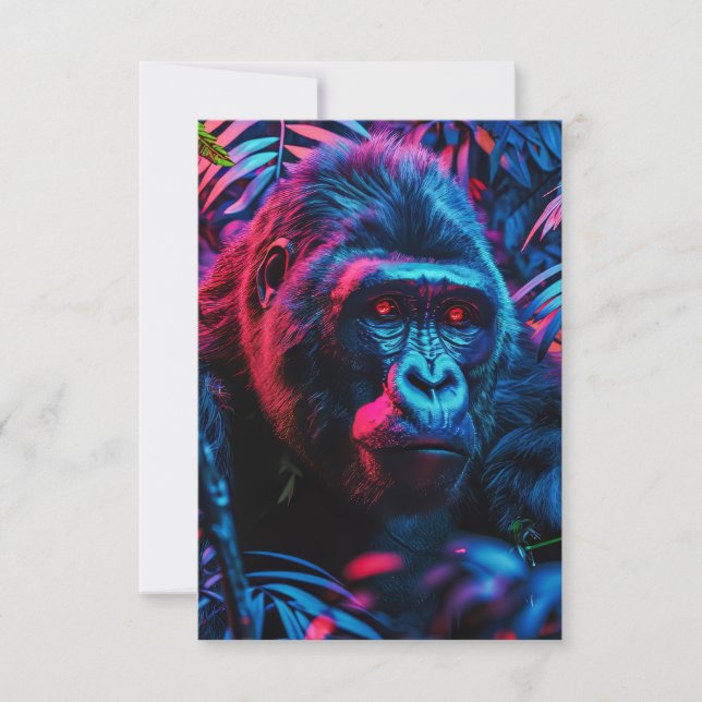 Neon Gorilla Tack Kort (Framsida)