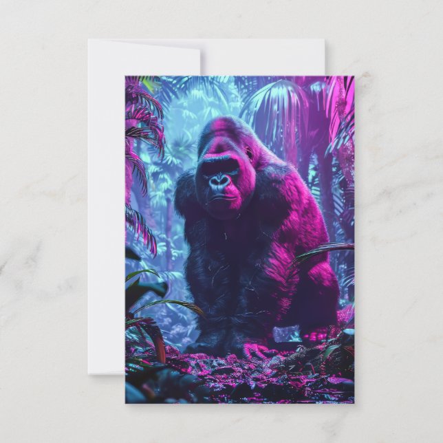 Neon Gorilla Tack Kort (Framsida)
