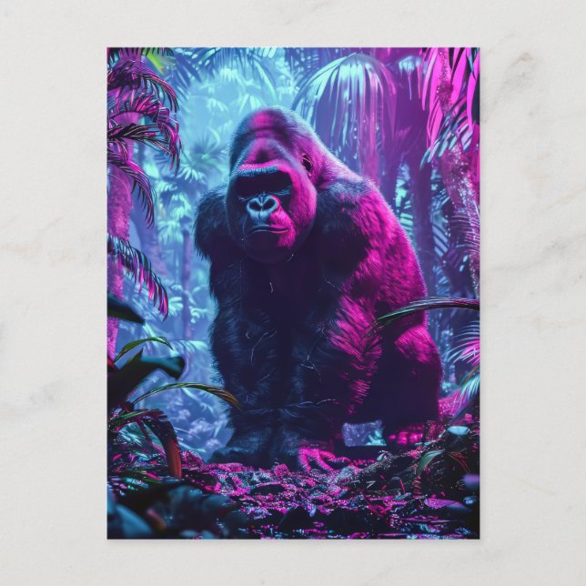 Neon Gorilla Vykort (Framsida)