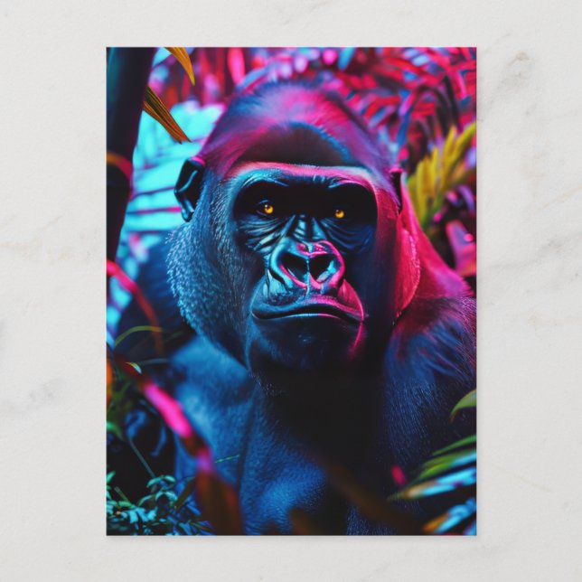 Neon Gorilla Vykort (Framsida)