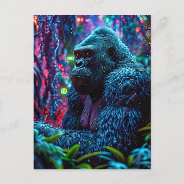 Neon Gorilla Vykort (Framsida)