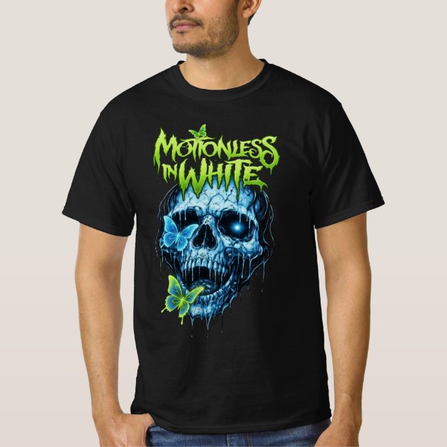 Neon Gothic Skull T Shirt (Framsida)