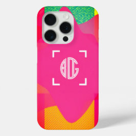 Neon Gradient Anpassningsbar Monogram iphone case