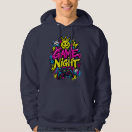 Neon Graffiti Game Night Gamer Party Tröja Hoodie