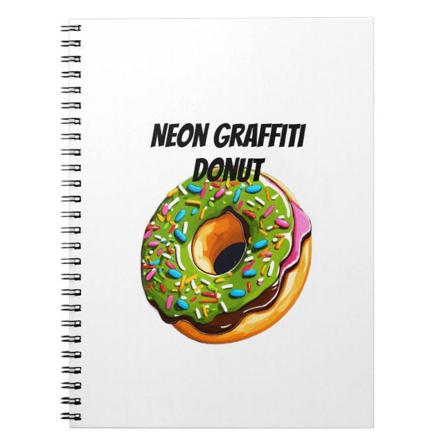 Neon Graffiti Munk–Gatukonst Sprinkle Explosion Anteckningsbok (Framsidan)