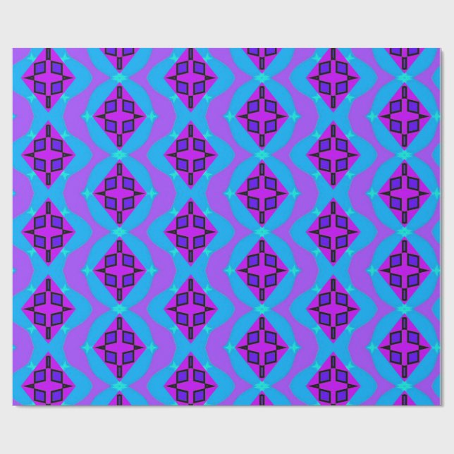 Neon-grafik, mönster presentpapper (Platt)