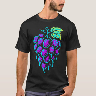 Neon Graphics Drip Art Aesthetic Fruit Graphic T Shirt
