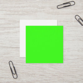 Neon Green Custom Business Card Fyrkantigt Visitkort