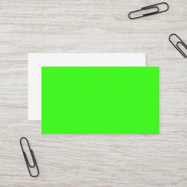 Neon Green Custom Business Card Visitkort (Fram/Back In Situ)
