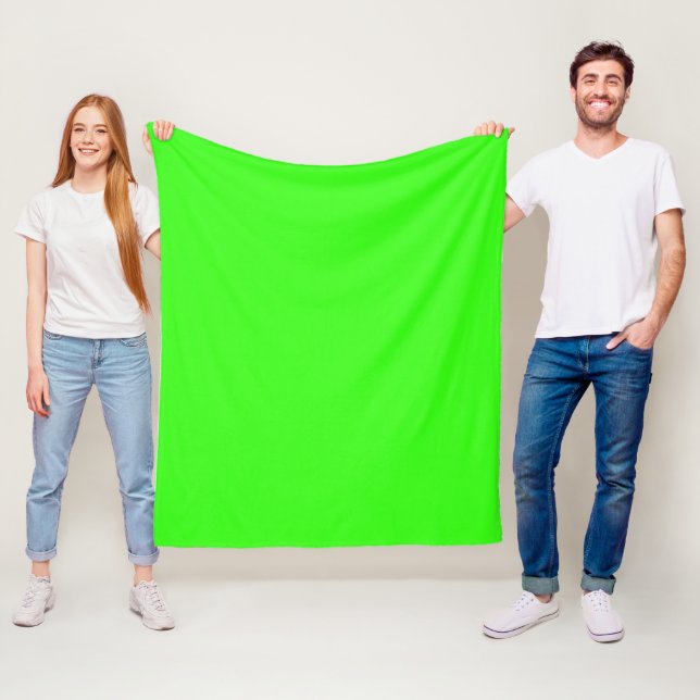 Neon Green Custom Fleece Blanket (På plats)