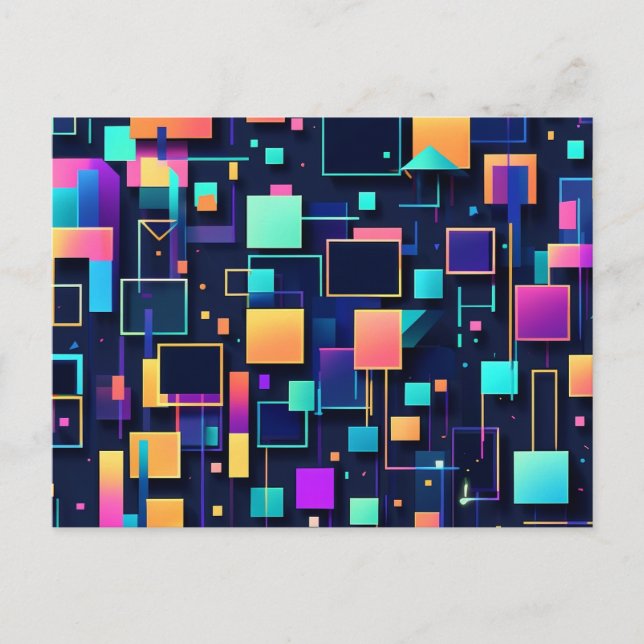 Neon Gridlock Vykort (Framsida)