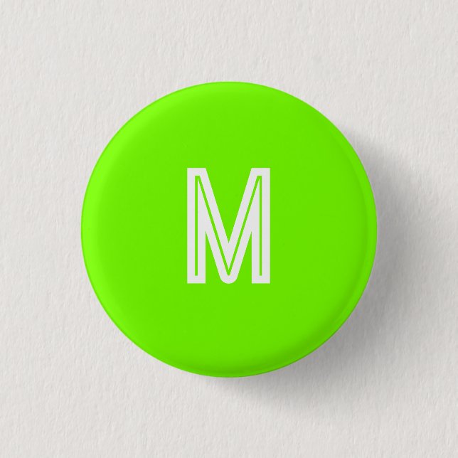 neon grön - lägg till monogram  knapp (Framsida)
