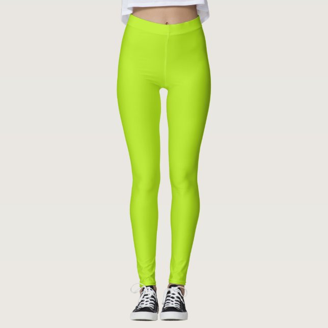 Neon grön leggings (Framsida)