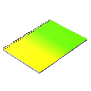 Neon grön och neon gul Ombré  Nyansfärgton bleknar Anteckningsbok