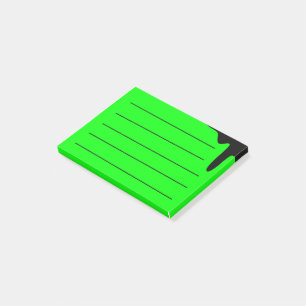Neon grön post-it block