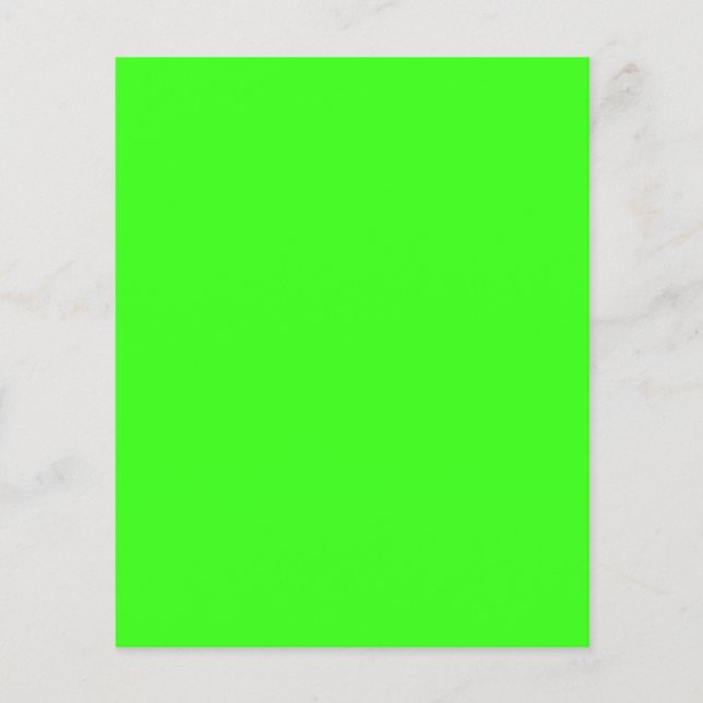 Neon Grönt Anpassade Flyer (Framsidan)